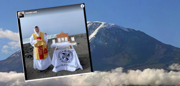 Zabrał ze sobą przenośny ołtarz. Dominikanin odprawił Mszę na szczycie Kilimandżaro