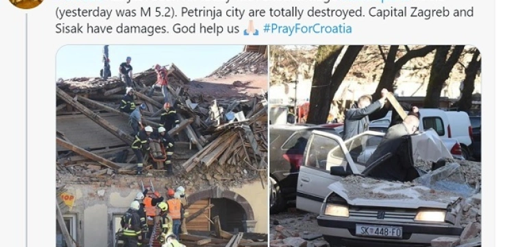 Trzęsienie ziemi w Chorwacji. Zginęło 7 osób