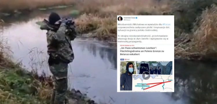 Ciała uchodźców pływają w rzece? Wiceburmistrz Michałowa udziela wywiadu niemieckim dziennikarzom. SG dementuje 