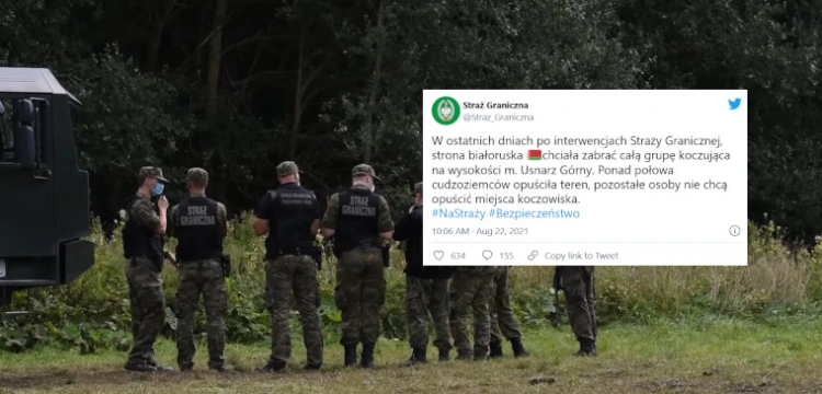 Białorusini chcieli zabrać imigrantów koczujących na granicy