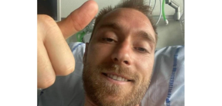 Piłkarz Christian Eriksen przesyła podziękowania ze szpitala