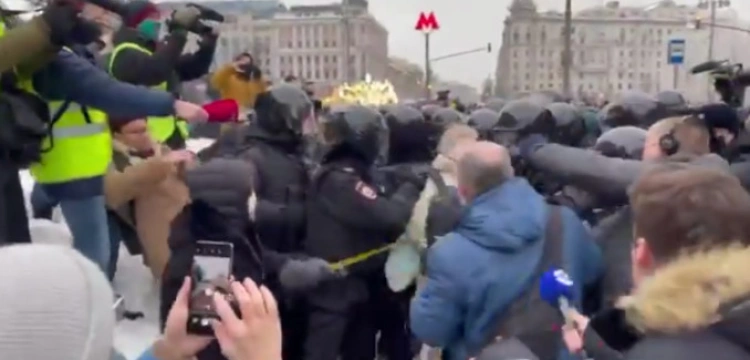 Demonstracje w Rosji. Zatrzymano współpracowniczkę Nawalnego