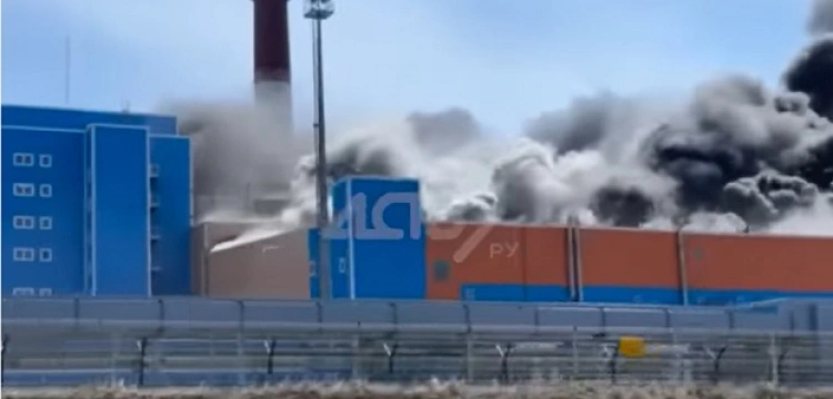 [Wideo] Rosja. Ogromny pożar nowej elektrowni na wyspie Sachalin
