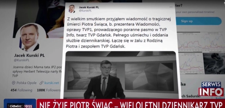 Śmiertelny wypadek dziennikarza TVP. Policja podaje przyczynę