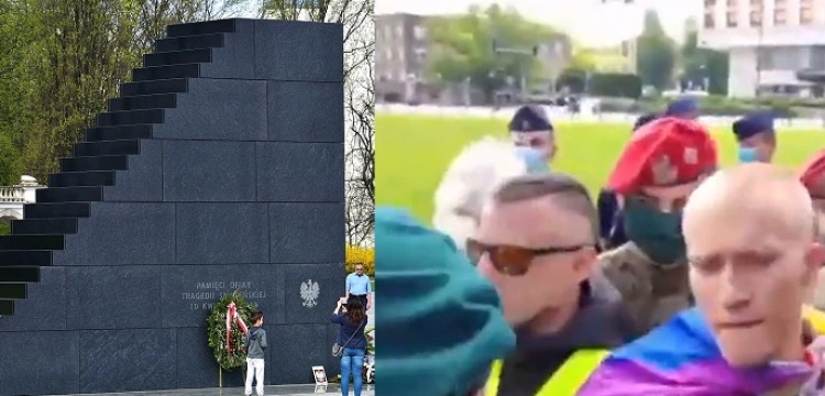 [Wideo] Pilne. Kolejna skandaliczna prowokacja pod pomnikiem Ofiar Tragedii Smoleńskiej!