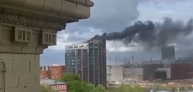 [Wideo] Moskwa. Ogromny pożar wieżowieca 