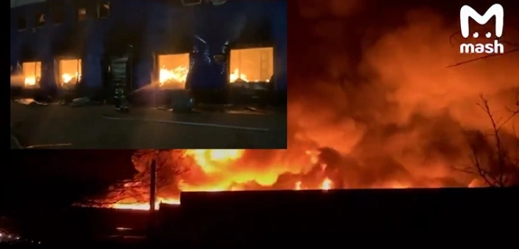 [Wideo] Ogromny pożar kontrolowanych przez Kreml magazynów pod Moskwą