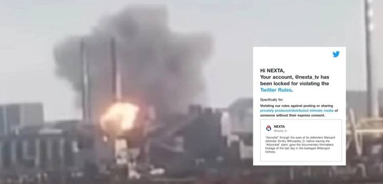Twitter zablokował konto Nexta, bo… opublikowali zdjęcia z Azowstalu