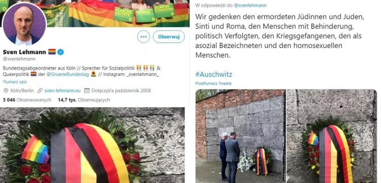 Auschwitz. Niemiecki deputowany upamiętnia ofiary LGBT. O Polakach ... zapomniał