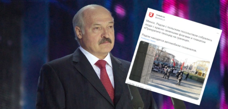 Wojna informacyjna. Łukaszenka oskarża Polskę i urządza ,,demonstrację’’ przed polską ambasadą 