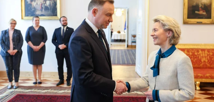 Szefowa KE w Warszawie. Z prezydentem Polski omówiła sytuację na Ukrainie 