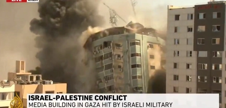 [Wideo] Izrael zrównał z ziemią siedzibę mediów zagranicznych w Strefie Gazy