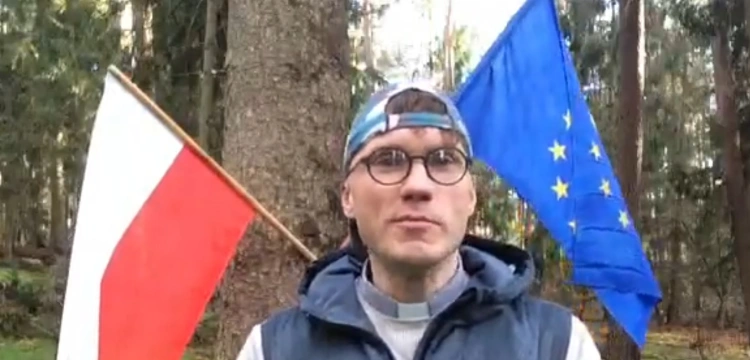 Skandal! Działacz LGBT spalił flagę Polski
