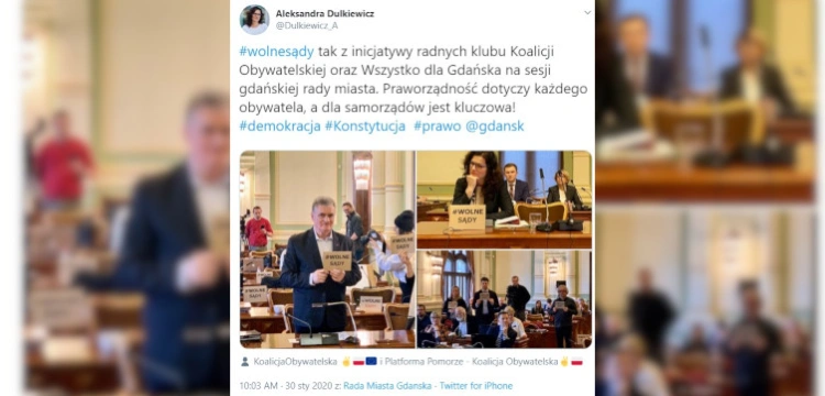 Gdańsk: Dulkiewicz i radni wspierają ,,nadzwyczajną kastę''