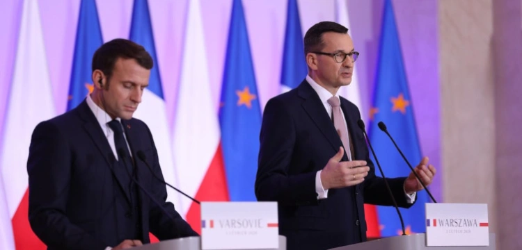 Premier Morawiecki odpowiada Macronowi: Polska broni prawdziwych wartości europejskich