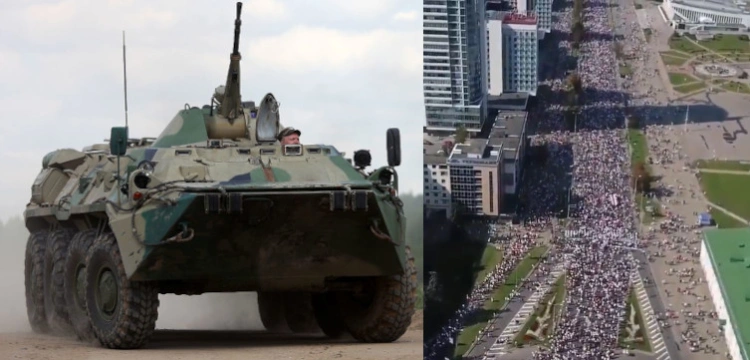 Białorusini się nie poddają! Setki tysięcy ludzi na ulicach, Łukaszenka wysłał wozy opancerzone