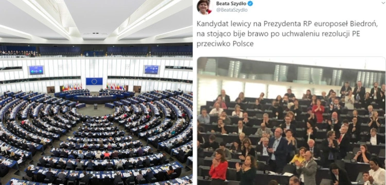 PE przeciwko Polsce i Węgrom. Owacje na stojąco od Biedronia