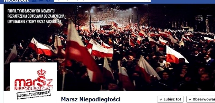 Facebook kasuje profil Marszu Niepodległości! Za filmik z zakłócania spotkania z Anną Grodzką!
