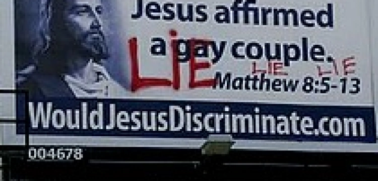 Homoseksualna sekta pyta, czy Chrystus kogokolwiek dyskryminował