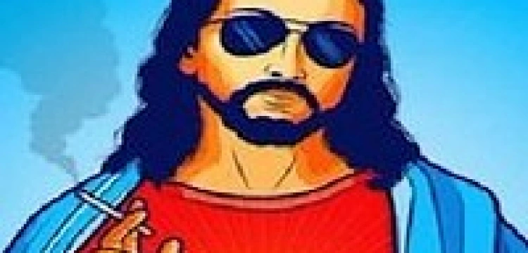 Warszawska knajpa reklamuje się wizerunkiem Jezusa, który pije i pali