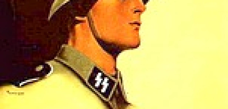 Żołnierze w hitlerowskich mundurach na defiladzie