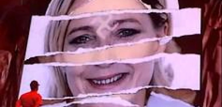 Madonna i swastyka na czole Marine Le Pen