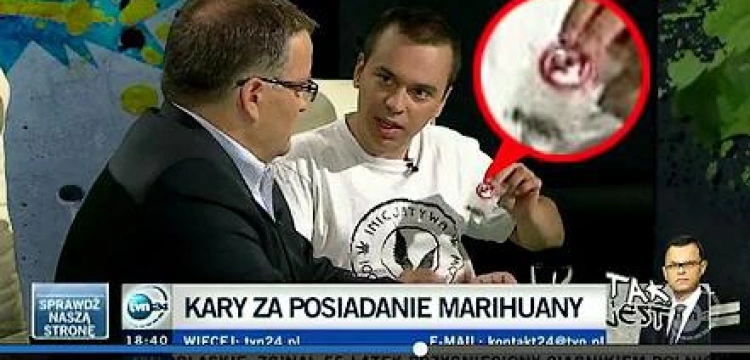 Marihuana w TVN24? Przyjechała policja. Podobno wezwana przez posła