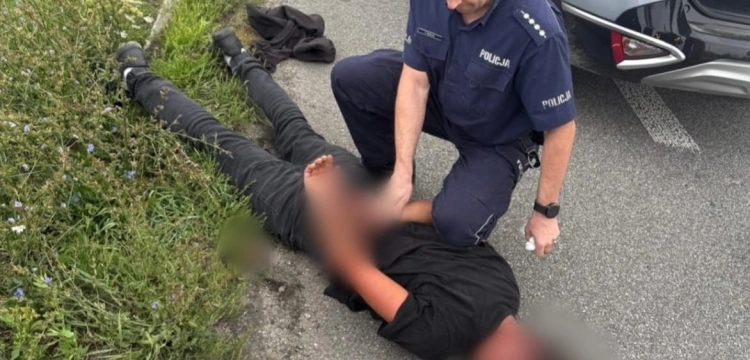Rzucił się z nożem na 3 osoby. 34-latek w rękach policji