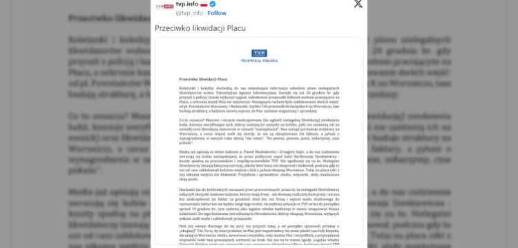 „Masowe i niczym nieskrępowane zwolnienia ludzi”. Prezes TVP ostrzega