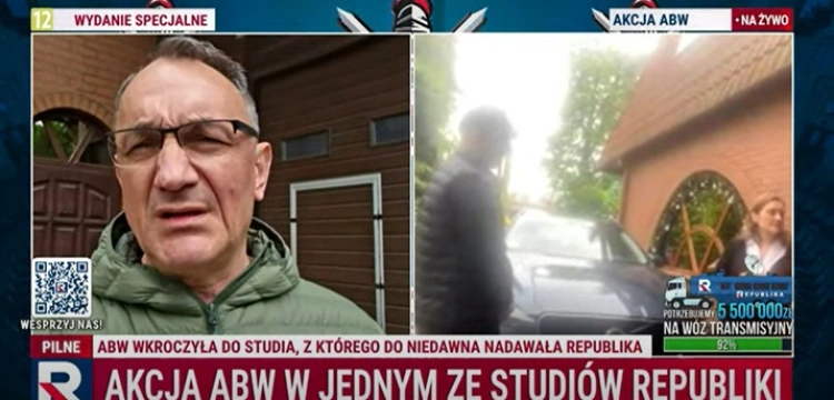 ABW w służbie Tuska - wejście do studia Telewizji Republika