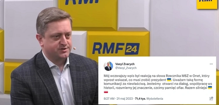 Presja ma sens! Sprawa rzezi wołyńskiej - ukraiński ambasador w Polsce usuwa co najmniej dziwny wpis