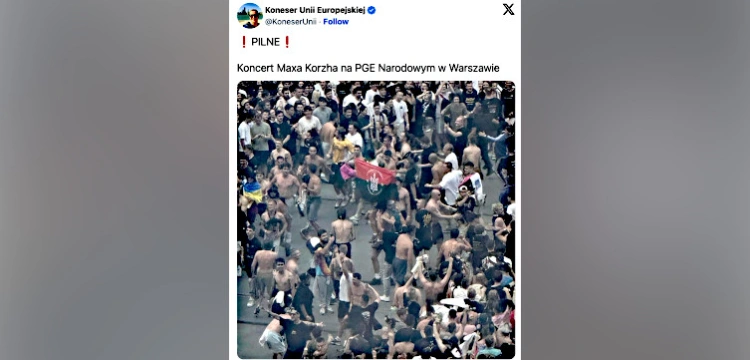 Tak się bawią młodzi Ukraińcy w Polsce. Flaga UPA na PGE Narodowym