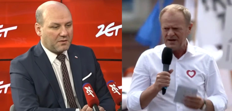 „Zachowuje się jak błazen”. Szynkowski vel Sęk o żenującym „żarcie” Tuska