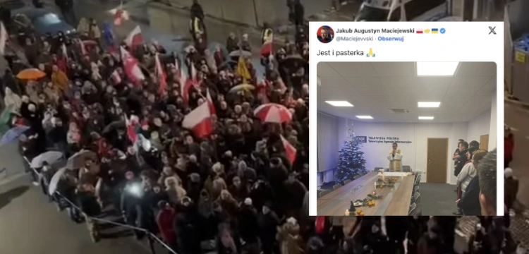 „Nie jesteście sami”. O. Hetnar odprawił Mszę dla protestujących w TVP
