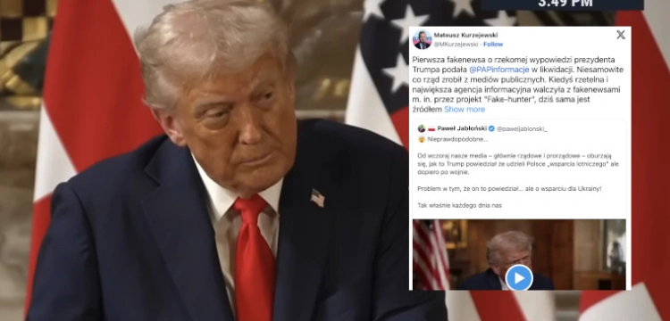 „To dezinformacja”. Burza po depeszy PAP nt. wystąpienia Trumpa