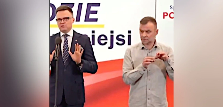 To okazało się zbyt dużo nawet dla tłumacza… „Sabotaż” wystąpienia Hołowni