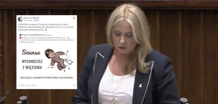 Zmiany w Funduszu Medycznym. Sójka: Chcą zwolnić Leszczynę z odpowiedzialności karnej