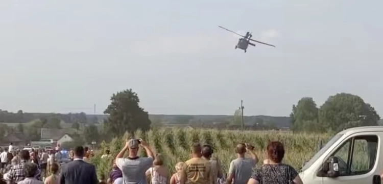 Policyjny śmigłowiec zerwał linię energetyczną. Prokuratura wszczyna śledztwo