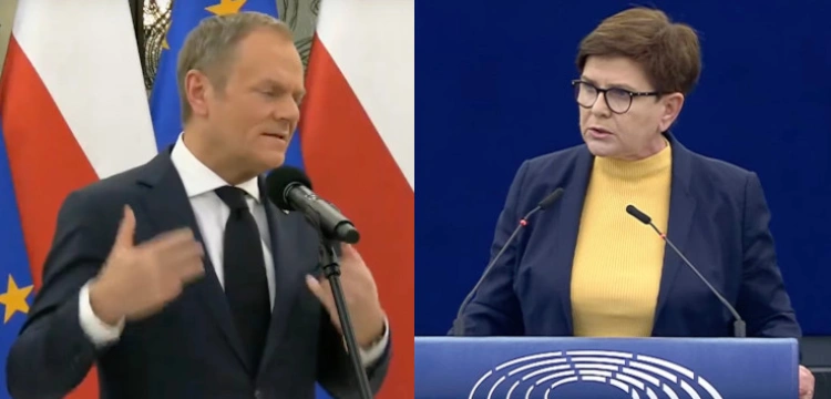 Tusk próbuje odciąć się od kolegów z Brukseli? Szydło: To tylko zagrywka