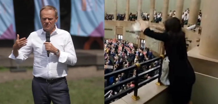 Tusk dumny ze swojej posłanki. Zaśmiecanie Sejmu jest jego zdaniem „godne pochwały”