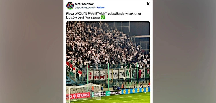 Ukraińskiemu ambasadorowi nie spodobał się transparent na meczu Legii