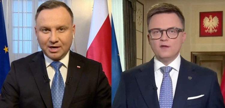 „Zamach stanu” jednym z tematów dzisiejszego spotkania prezydenta Dudy z marszałkiem Hołownią