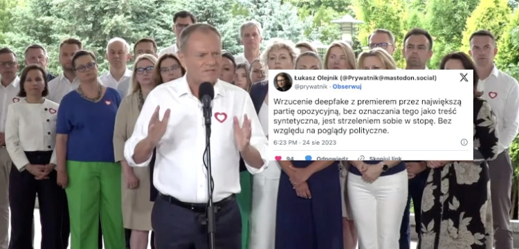AI w służbie dezinformacji. Platforma w swoich spotach posługuje się… technologią deepfake