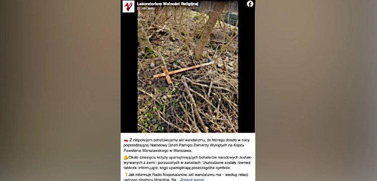 Komu przeszkadzają krzyże w Warszawie? Szokująca dewastacja na Kopcu Powstania Warszawskiego