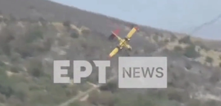 Katastrofa lotnicza w Grecji. Samolot pożarniczy rozbił się o wzgórze [WIDEO]