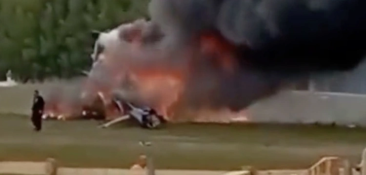 Katastrofa rosyjskiego śmigłowca. Nie żyje 6 osób [WIDEO]