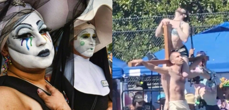 Zwycięstwo katolików w USA! Tłumy na proteście przeciwko bluźnierczym „siostrom” drag queen