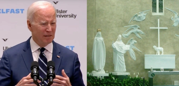 W irlandzkim sanktuarium Bidena przywitano modlitwą o jego nawrócenie