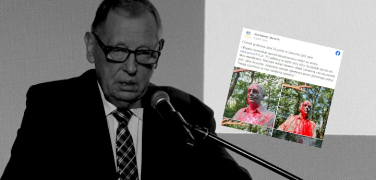 „Jakaś lewacka grupa”. Wandale zniszczyli pomnik śp. prof. Jana Szyszki