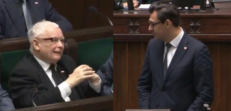 Poseł Frysztak atakował w Sejmie opozycję. Prezes PiS nie mógł powstrzymać śmiechu